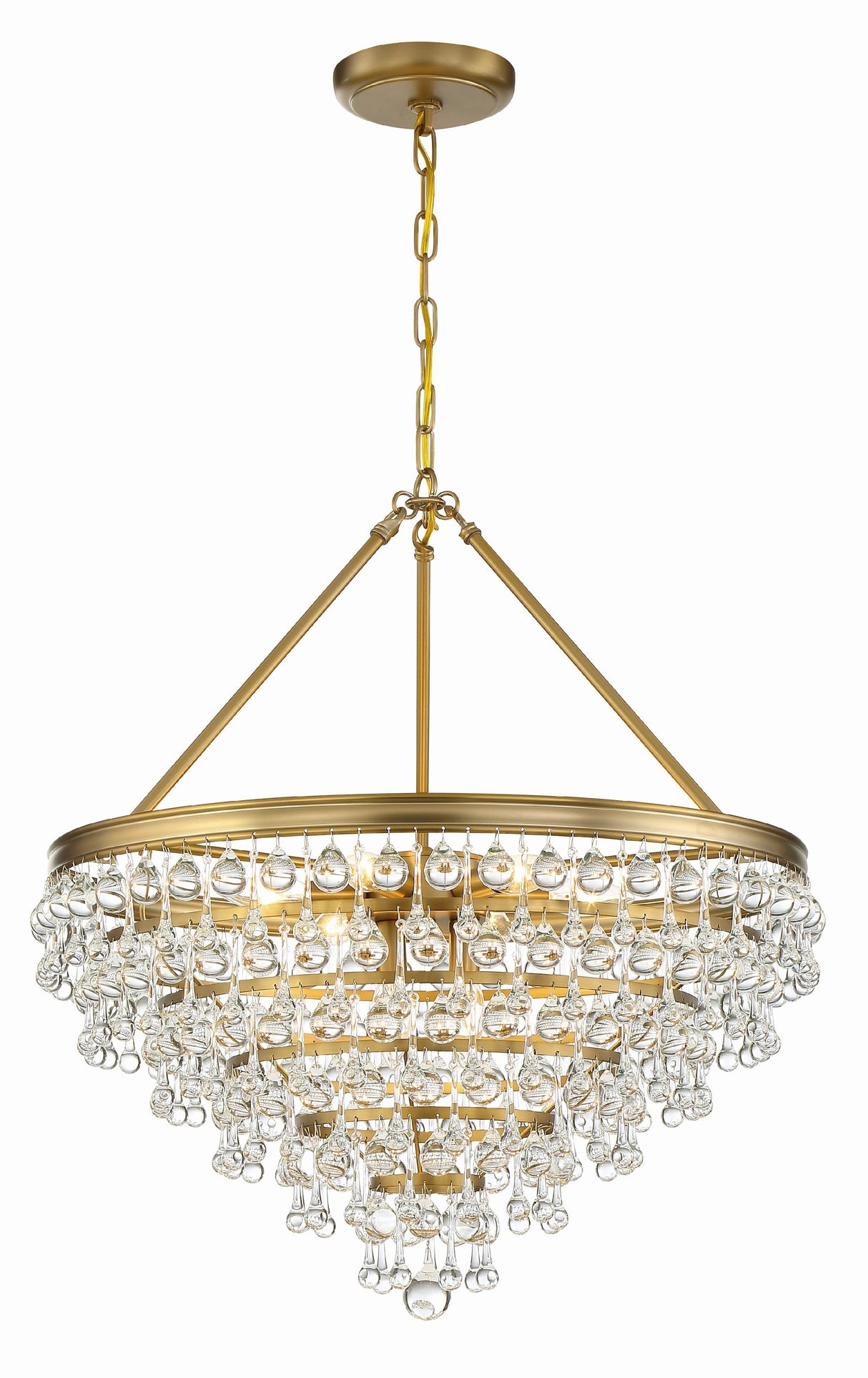 Calypso 8 Light Crystal Teardrop Polished Chrome Chandelier 137-CH