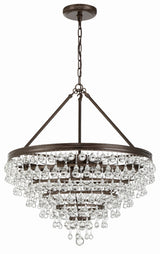 Calypso 8 Light Crystal Teardrop Polished Chrome Chandelier 137-CH