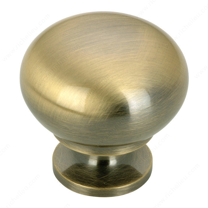 Richelieu BP5923AE Modern Metal Knob - 5923, Antique English, 8/32 in (Included)