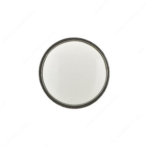 Richelieu BP441814030 Eclectic Metal or Brass and Ceramic Knob - 4418