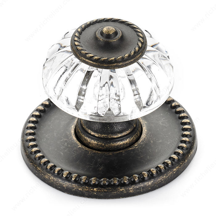 Richelieu BP16063244BB Eclectic Metal and Acrylic Knob - 1606