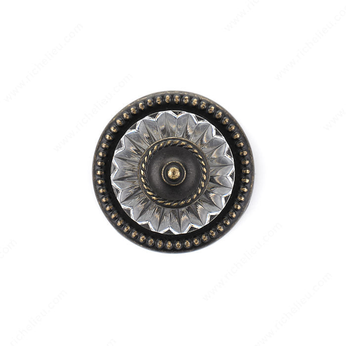 Richelieu BP16063244BB Eclectic Metal and Acrylic Knob - 1606