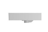 BOCCHI 1376-002-0127 Milano Wall-Mounted Sink Fireclay 24 in. 3-Hole with Overflow in Matte White