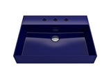 BOCCHI 1376-010-0127 Milano Wall-Mounted Sink Fireclay 24 in. 3-Hole with Overflow in Sapphire Blue