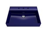 BOCCHI 1376-010-0127 Milano Wall-Mounted Sink Fireclay 24 in. 3-Hole with Overflow in Sapphire Blue