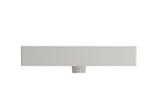 BOCCHI 1376-014-0127 Milano Wall-Mounted Sink Fireclay 24 in. 3-Hole with Overflow in Biscuit