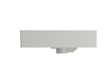 BOCCHI 1376-014-0127 Milano Wall-Mounted Sink Fireclay 24 in. 3-Hole with Overflow in Biscuit