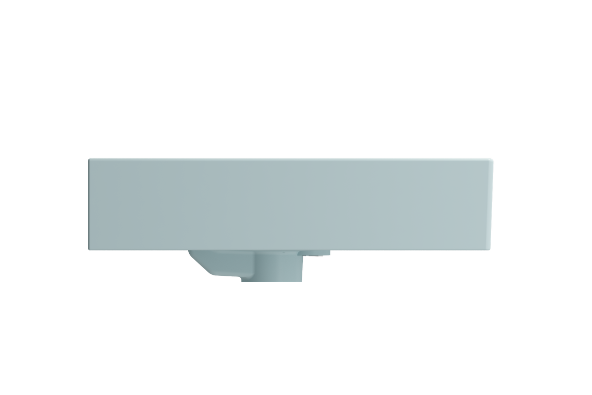 BOCCHI 1376-029-0126 Milano Wall-Mounted Sink Fireclay 24 in. 1-Hole with Overflow in Matte Ice Blue