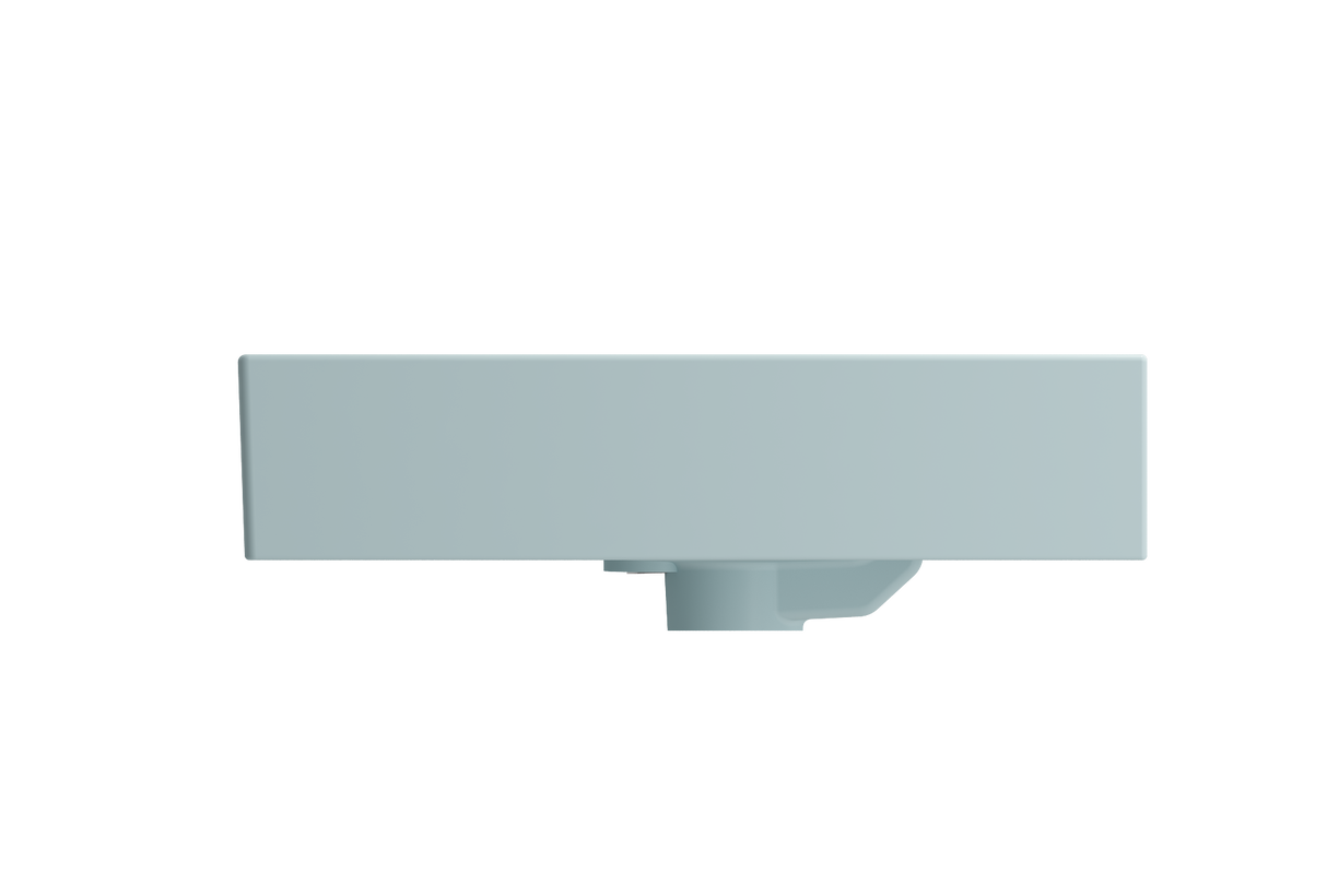 BOCCHI 1376-029-0126 Milano Wall-Mounted Sink Fireclay 24 in. 1-Hole with Overflow in Matte Ice Blue