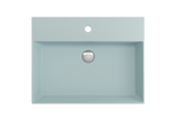 BOCCHI 1376-029-0126 Milano Wall-Mounted Sink Fireclay 24 in. 1-Hole with Overflow in Matte Ice Blue