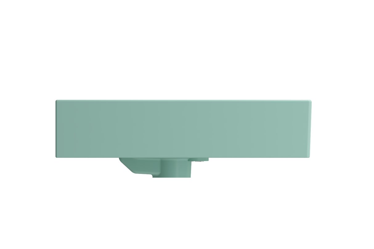 BOCCHI 1376-033-0126 Milano Wall-Mounted Sink Fireclay 24 in. 1-Hole with Overflow in Matte Mint Green