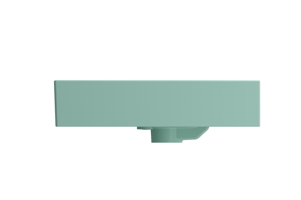 BOCCHI 1376-033-0126 Milano Wall-Mounted Sink Fireclay 24 in. 1-Hole with Overflow in Matte Mint Green