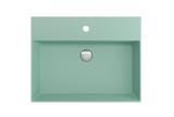 BOCCHI 1376-033-0126 Milano Wall-Mounted Sink Fireclay 24 in. 1-Hole with Overflow in Matte Mint Green