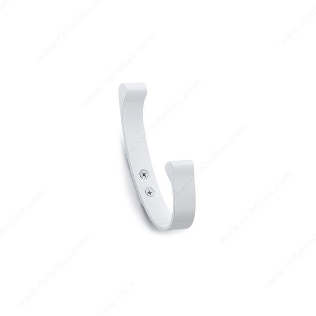 Richelieu NH01320030 Modern Aluminum Hook - 1320, White, Nystrom