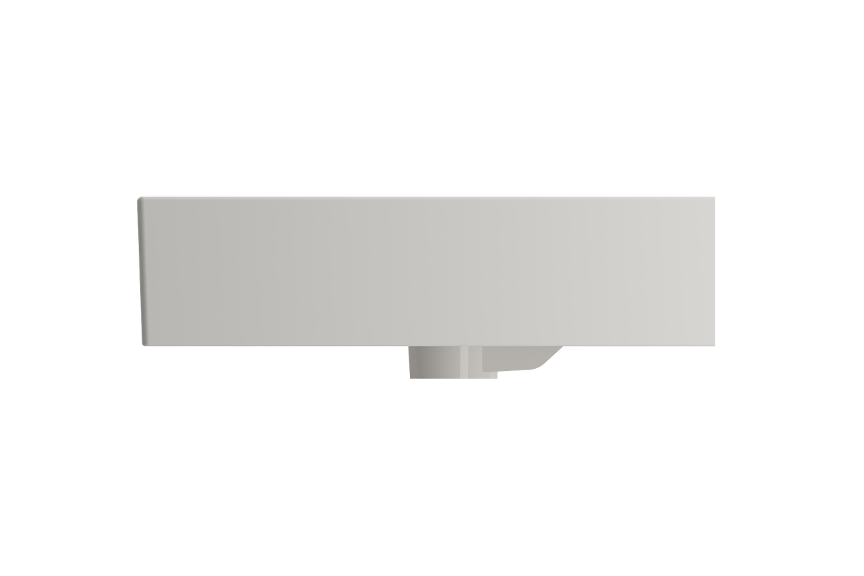 BOCCHI 1377-014-0126 Milano Wall-Mounted Sink Fireclay 32 in. 1-Hole with Overflow in Biscuit