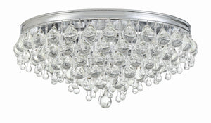Calypso 6 Light Crystal Teardrop Polished Chrome Flush Mount 138-CH
