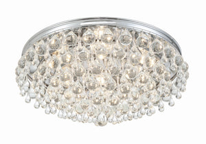 Calypso 6 Light Crystal Teardrop Polished Chrome Flush Mount 138-CH