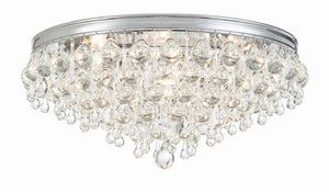 Calypso 6 Light Crystal Teardrop Polished Chrome Flush Mount 138-CH