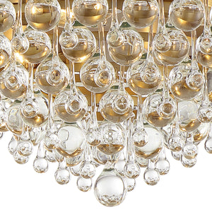 Calypso 6 Light Crystal Teardrop Polished Chrome Flush Mount 138-CH