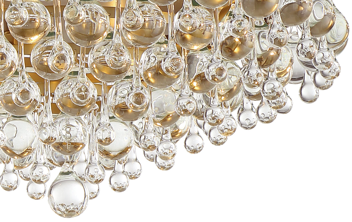 Calypso 6 Light Crystal Teardrop Polished Chrome Flush Mount 138-CH