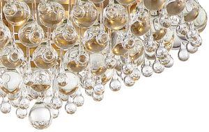Calypso 6 Light Crystal Teardrop Polished Chrome Flush Mount 138-CH