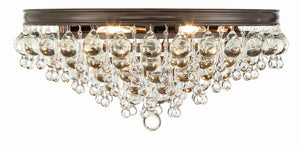 Calypso 6 Light Crystal Teardrop Polished Chrome Flush Mount 138-CH