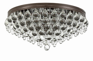Calypso 6 Light Crystal Teardrop Polished Chrome Flush Mount 138-CH