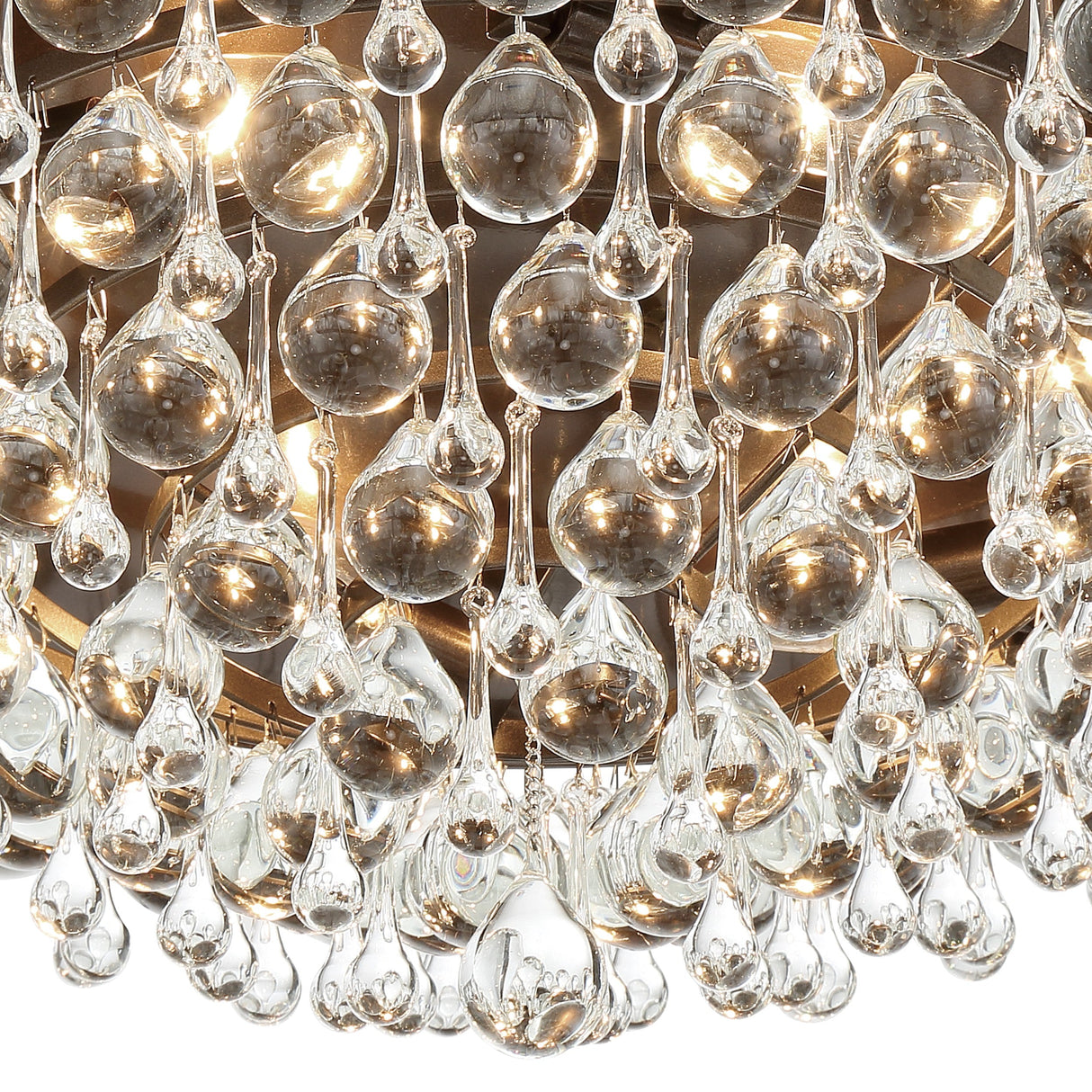 Calypso 6 Light Crystal Teardrop Polished Chrome Flush Mount 138-CH