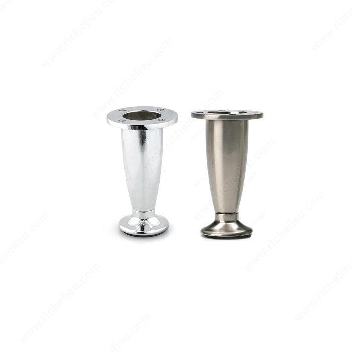 Richelieu 40740140 Contemporay Furniture Leg - 407, Chrome, 4 1/32 in, 2 3/8 in, 1 25/32 in, 551 lb