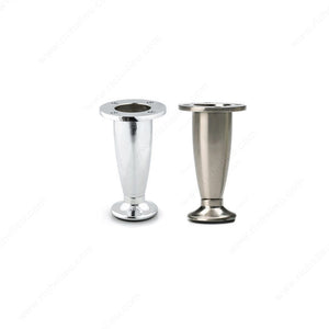 Richelieu 40740140 Contemporay Furniture Leg - 407, Chrome, 4 1/32 in, 2 3/8 in, 1 25/32 in, 551 lb