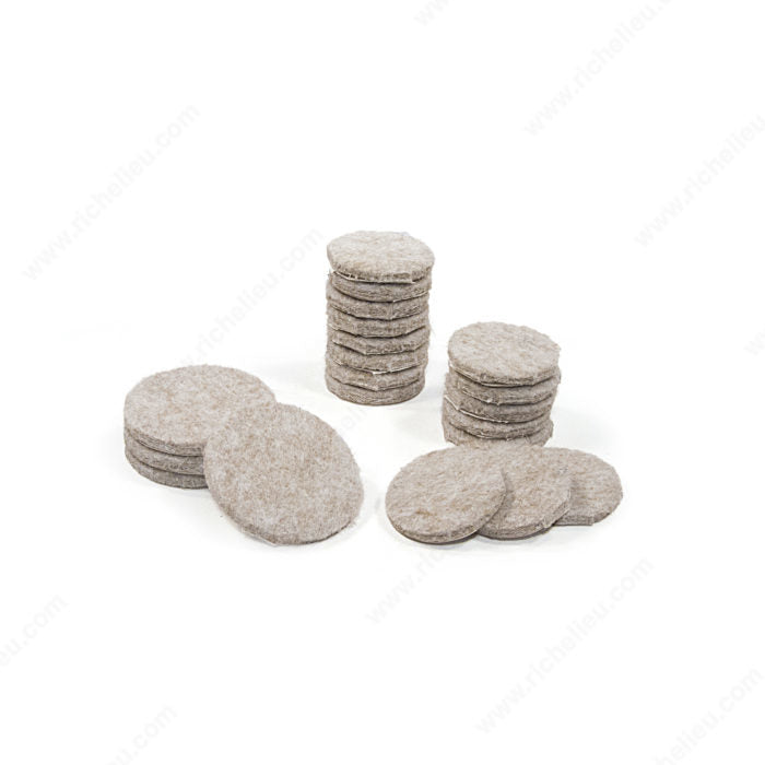 ECO FELTAC 93138PC ECO FELTAC® Beige Felt Multipacks (Round), 3/4 to 1 1/2 in