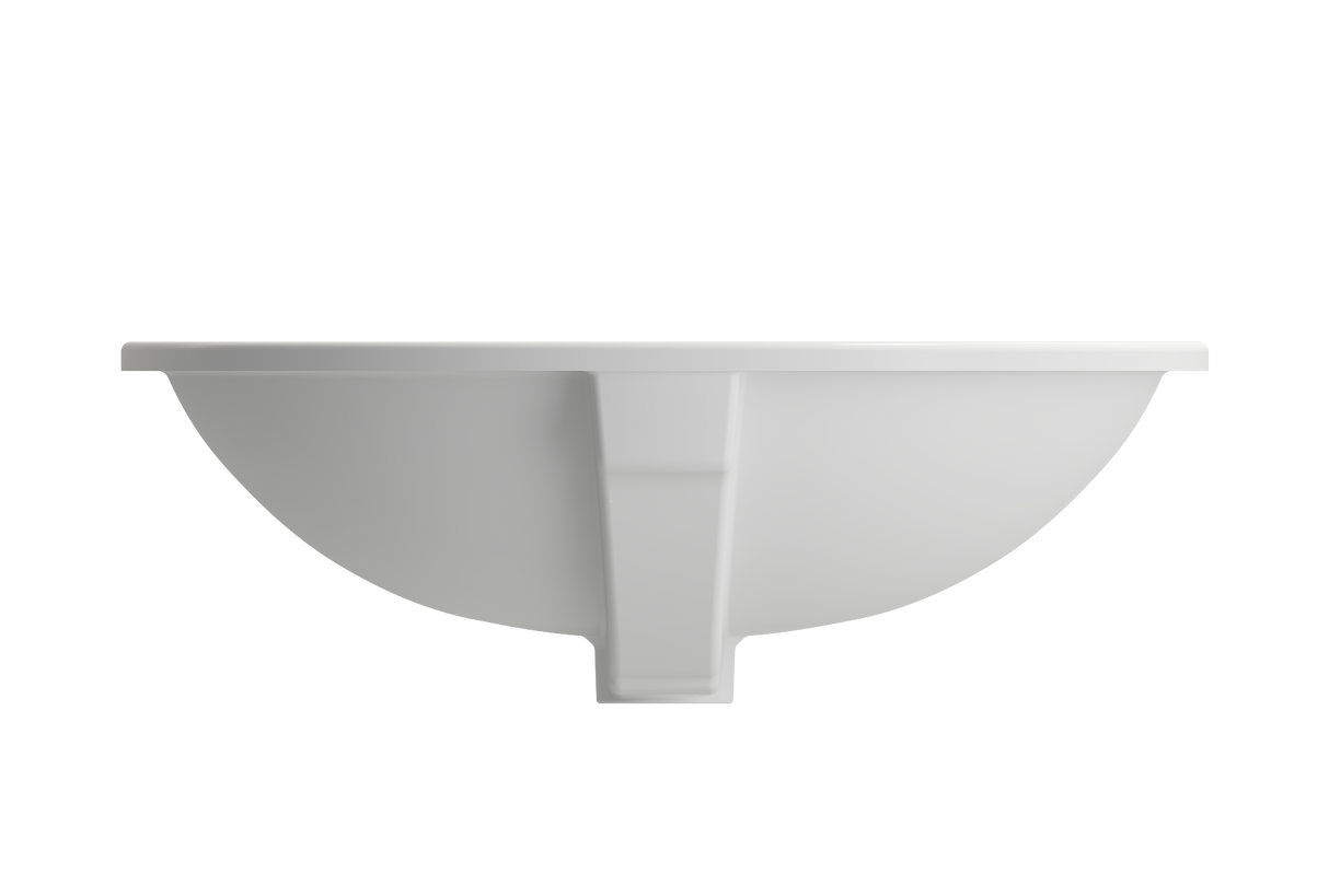 BOCCHI 1384-002-0125 Parma Undermount Sink Fireclay 22 in. with Overflow in Matte White