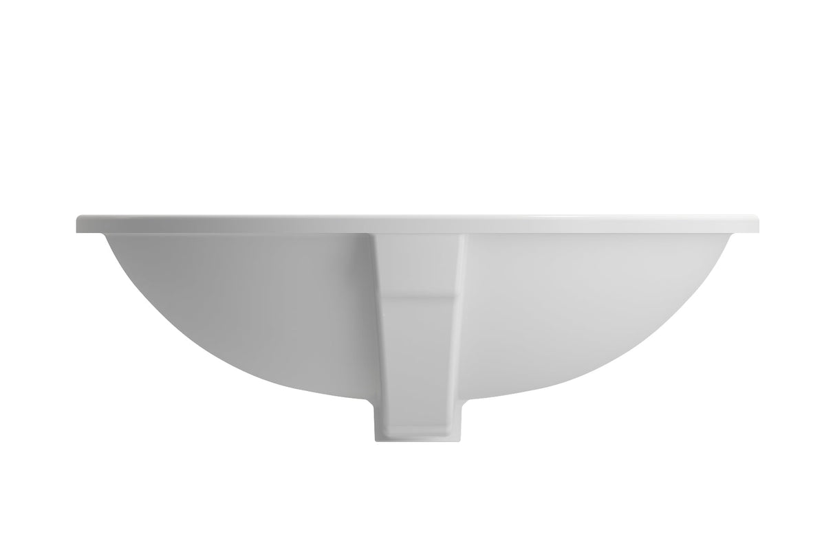 BOCCHI 1384-002-0125 Parma Undermount Sink Fireclay 22 in. with Overflow in Matte White