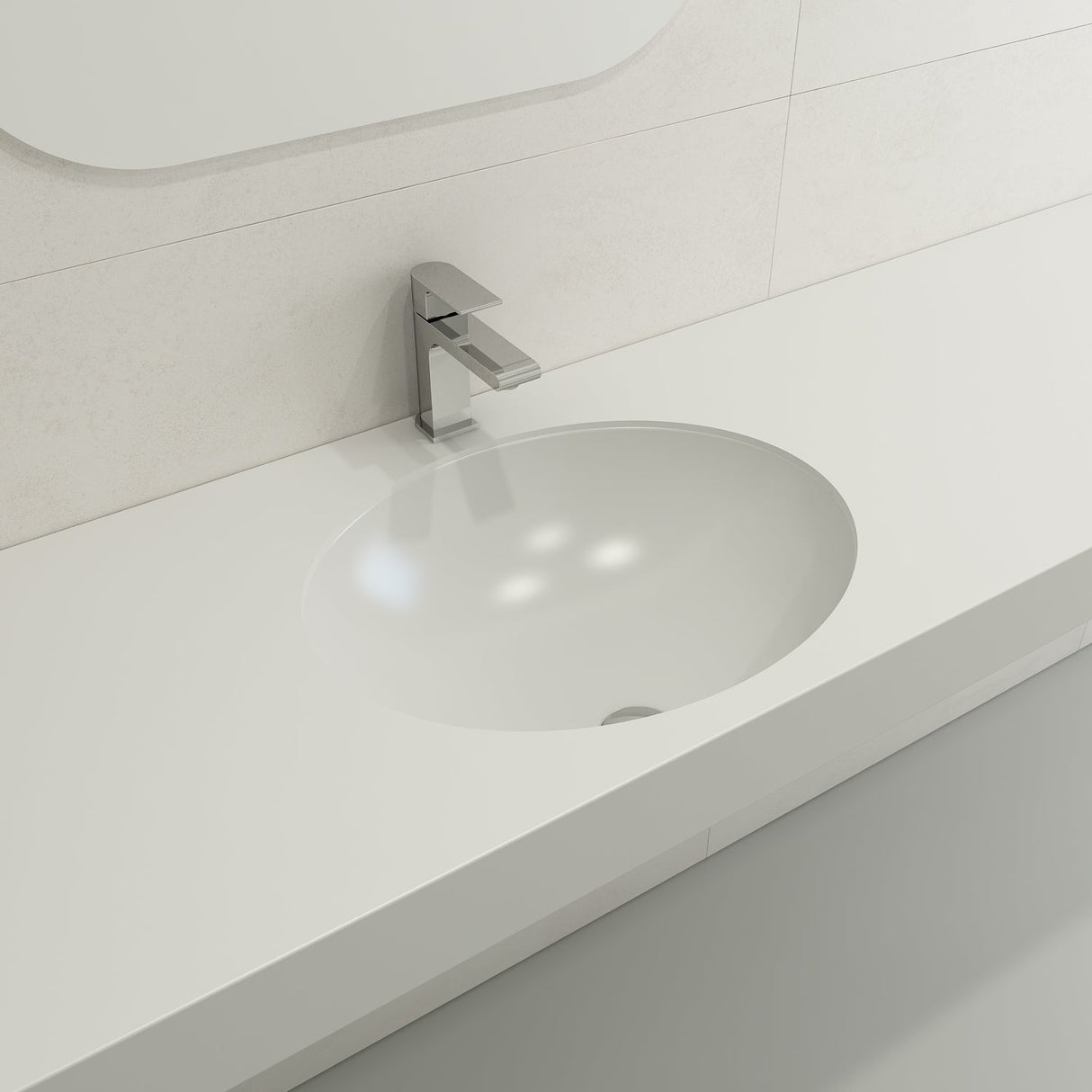 BOCCHI 1384-002-0125 Parma Undermount Sink Fireclay 22 in. with Overflow in Matte White