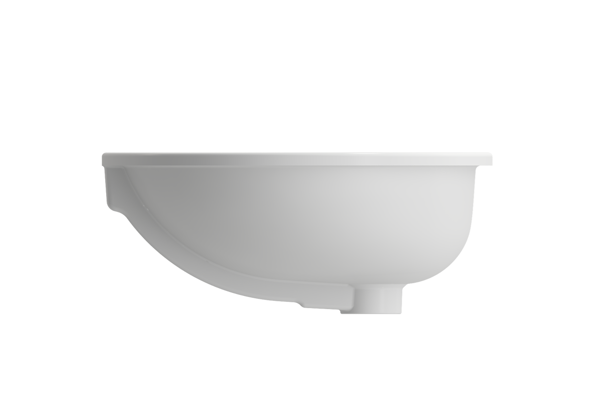 BOCCHI 1384-002-0125 Parma Undermount Sink Fireclay 22 in. with Overflow in Matte White