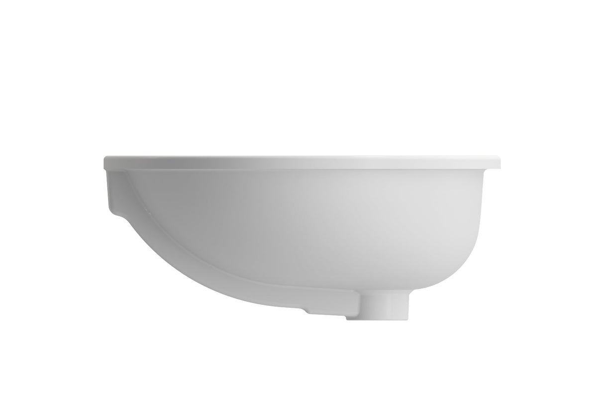 BOCCHI 1384-002-0125 Parma Undermount Sink Fireclay 22 in. with Overflow in Matte White