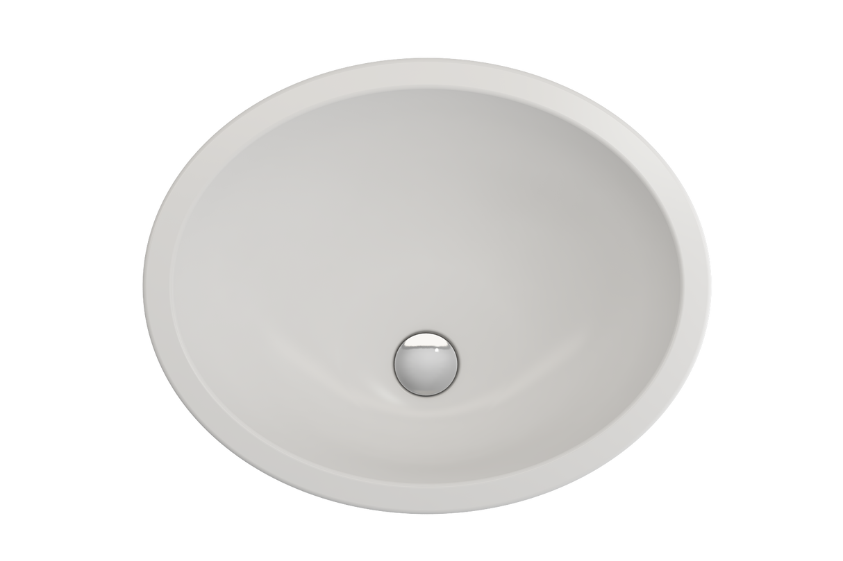 BOCCHI 1384-002-0125 Parma Undermount Sink Fireclay 22 in. with Overflow in Matte White