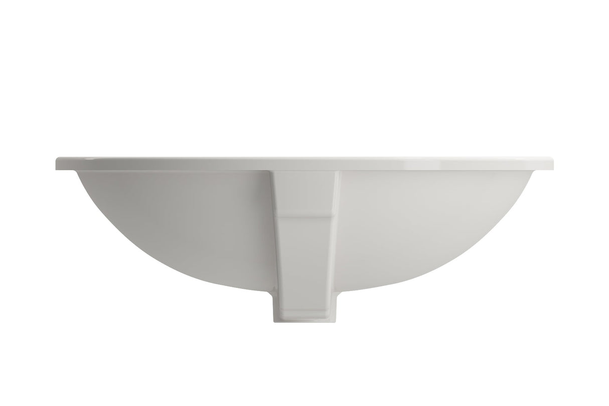 BOCCHI 1384-014-0125 Parma Undermount Sink Fireclay 22 in. with Overflow in Biscuit