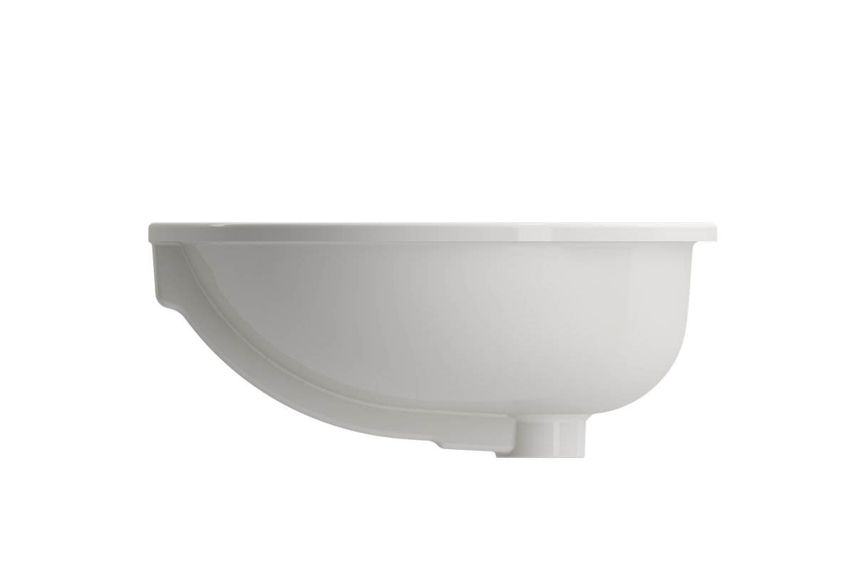 BOCCHI 1384-014-0125 Parma Undermount Sink Fireclay 22 in. with Overflow in Biscuit