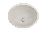 BOCCHI 1384-014-0125 Parma Undermount Sink Fireclay 22 in. with Overflow in Biscuit