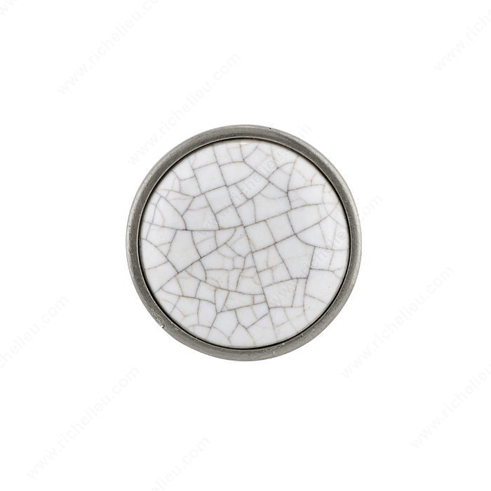 Richelieu BP4418195304 Eclectic Metal and Ceramic Knob - 4418