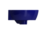 BOCCHI 1392-010-0126 Milano Corner Sink Fireclay 12 in. 1-Hole with Overflow in Sapphire Blue