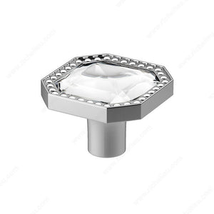 Richelieu BP262603014001 Modern Metal and Crystal Knob - 2626