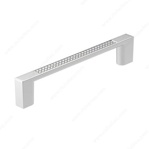 Richelieu BP353509614001 Modern Metal and Crystal Pull - 3535, 3 25/32 in, 4 21/32 in