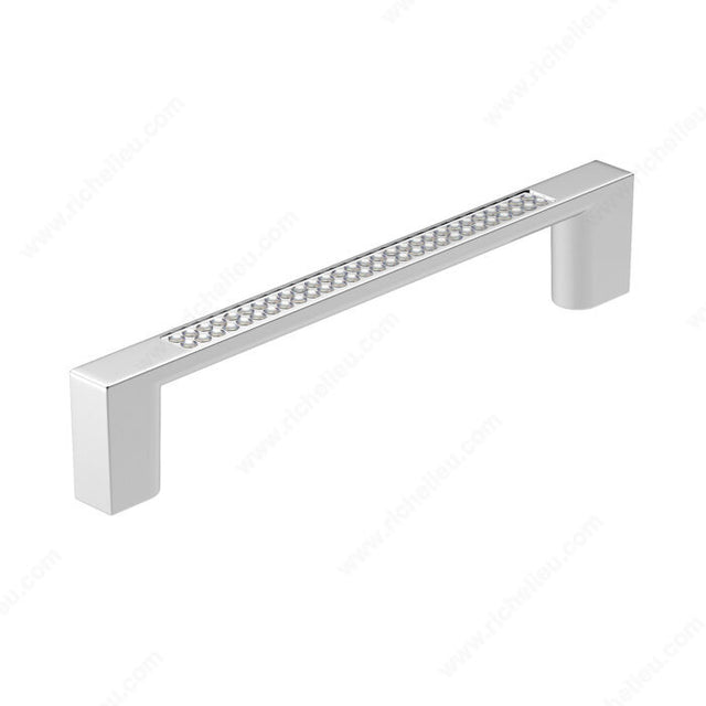 Richelieu BP353509614001 Modern Metal and Crystal Pull - 3535, 3 25/32 in, 4 21/32 in