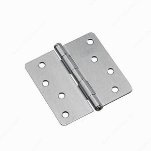 Richelieu 2822FBB 4" Full Mortise Butt Hinge - 1/4" Radius, Black