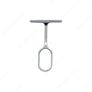 Richelieu 2133150900 Central Oval Support - Screw-in, Matte Black, 1 23/32 in, 2 15/16 in, 900