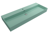 BOCCHI 1394-033-0126 Milano Wall-Mounted Sink Fireclay 47.75 in. 1-Hole with Overflow in Matte Mint Green