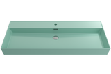 BOCCHI 1394-033-0126 Milano Wall-Mounted Sink Fireclay 47.75 in. 1-Hole with Overflow in Matte Mint Green