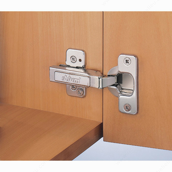 Richelieu BP71M27560180 CLIP Hinge - 100°, Spring Closing, Inset, Wood Screw (Included), Screw-On